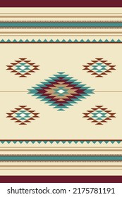 Mexican tribal seamless pattern. South Western ethnic decor style. Mexican blanket, rug. Vector illustration.