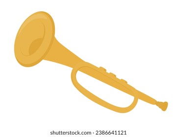 Mexican trumpet musical instrument minimal icon. Vector stock illustration. Isolated on white