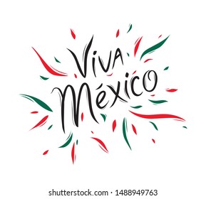 Mexican vector banner layout design. Viva Mexico holiday, vector illustration.