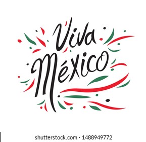 Mexican vector banner layout design. Viva Mexico holiday, vector illustration.