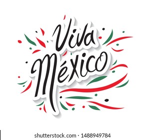 Mexican vector banner layout design. Viva Mexico holiday, vector illustration.