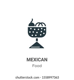 Mexican vector icon on white background. Flat vector mexican icon symbol sign from modern food collection for mobile concept and web apps design.