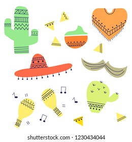 a Mexican vector set