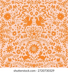Mexican Vibes  Decorative seamless pattern. Repeating background. Tileable wallpaper print.