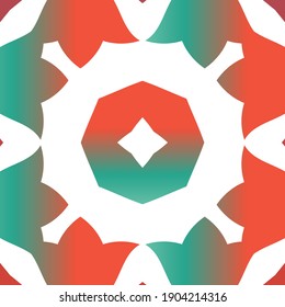 Mexican vintage talavera tiles. Bathroom design. Vector seamless pattern collage. Red antique background for pillows, print, wallpaper, web backdrop, towels, surface texture.