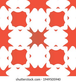 Mexican vintage talavera tiles. Colored design. Vector seamless pattern watercolor. Red antique background for pillows, print, wallpaper, web backdrop, towels, surface texture.