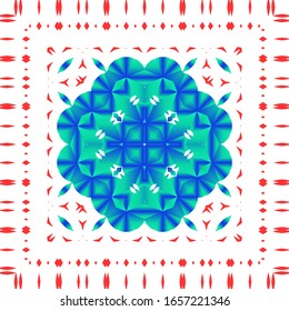 Mexican vintage talavera tiles. Creative design. Vector seamless pattern collage. Red antique background for pillows, print, wallpaper, web backdrop, towels, surface texture.