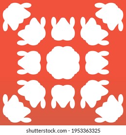 Mexican vintage talavera tiles. Graphic design. Vector seamless pattern poster. Red antique background for pillows, print, wallpaper, web backdrop, towels, surface texture.
