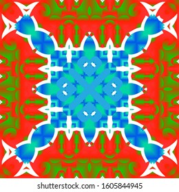 Mexican vintage talavera tiles. Minimal design. Vector seamless pattern collage. Red antique background for pillows, print, wallpaper, web backdrop, towels, surface texture.