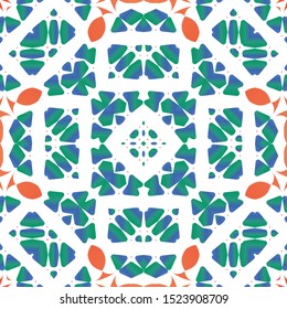 Mexican vintage talavera tiles. Set of vector seamless patterns. Universal design. Red antique backgrounds for pillows, print, wallpaper, web backdrop, towels, surface texture.