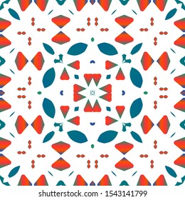 Mexican vintage talavera tiles. Set of vector seamless patterns. Universal design. Red antique backgrounds for pillows, print, wallpaper, web backdrop, towels, surface texture.