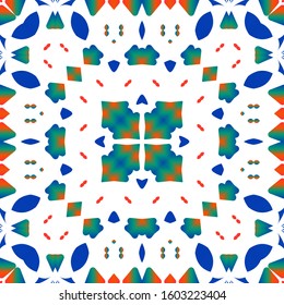 Mexican vintage talavera tiles. Set of vector seamless patterns. Universal design. Red antique backgrounds for pillows, print, wallpaper, web backdrop, towels, surface texture.