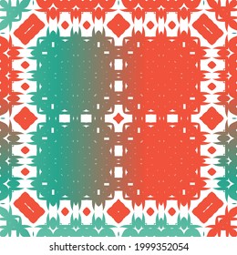 Mexican vintage talavera tiles. Vector seamless pattern collage. Colored design. Red antique background for pillows, print, wallpaper, web backdrop, towels, surface texture.