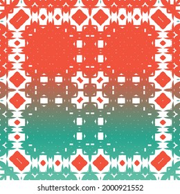 Mexican vintage talavera tiles. Vector seamless pattern collage. Colored design. Red antique background for pillows, print, wallpaper, web backdrop, towels, surface texture.