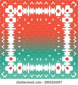 Mexican vintage talavera tiles. Vector seamless pattern collage. Colored design. Red antique background for pillows, print, wallpaper, web backdrop, towels, surface texture.