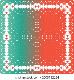 Mexican vintage talavera tiles. Vector seamless pattern collage. Colored design. Red antique background for pillows, print, wallpaper, web backdrop, towels, surface texture.