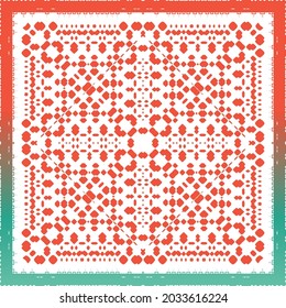 Mexican vintage talavera tiles. Vector seamless pattern collage. Colored design. Red antique background for pillows, print, wallpaper, web backdrop, towels, surface texture.