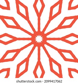 Mexican vintage talavera tiles. Vector seamless pattern concept. Modern design. Red antique background for pillows, print, wallpaper, web backdrop, towels, surface texture.