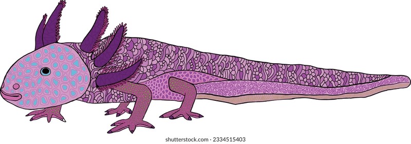 Mexican walking fish Alebrije Axolotl
