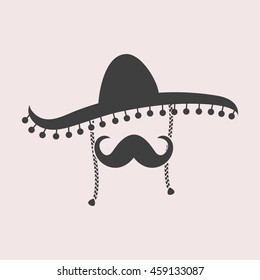 Mexican web icon. Isolated illustration