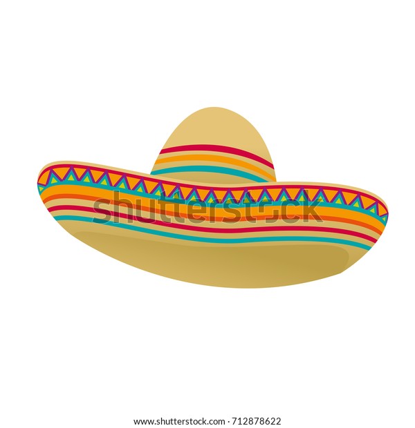 Mexican Woven Hat Sombrero Pattern Stripes Stock Vector (Royalty Free ...