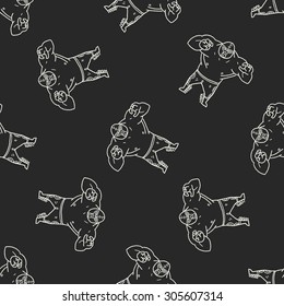 mexican wrestler doodle seamless pattern background