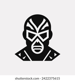 Mexican wrestler luchador icon - Simple Vector Illustration