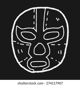 mexican wrestler mask doodle