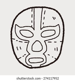 Mexican Wrestler Mask Doodle