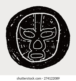 mexican wrestler mask doodle