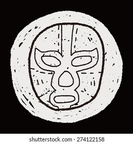 Mexican Wrestler Mask Doodle