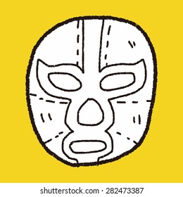 mexican wrestler mask doodle