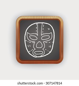 mexican wrestler mask doodle