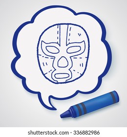 Mexican Wrestler Mask Doodle