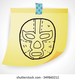 mexican wrestler mask doodle