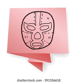 mexican wrestler mask doodle