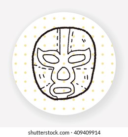 mexican wrestler mask doodle