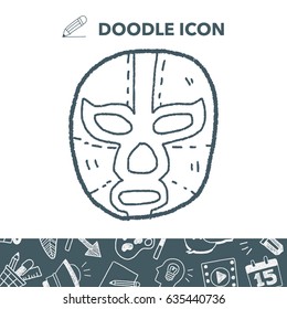 mexican wrestler mask doodle