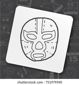 mexican wrestler mask doodle