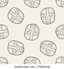 mexican wrestler mask doodle seamless pattern background