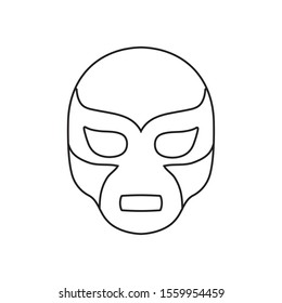 mexican wrestler mask, wrestling on white background vector illustration design