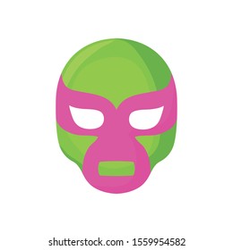 mexican wrestler mask, wrestling on white background vector illustration design