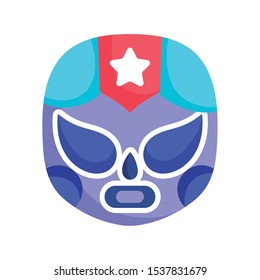 mexican wrestling mask costume culture icon vector illustration