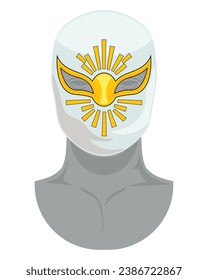 mexican wrestling mask design vector isolated