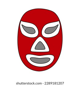 mexikanische Ringmaske Lucha libre oder Luchador Maske, doodle Art Vektorgrafik