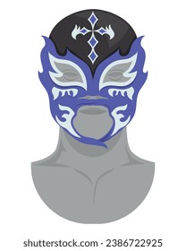 mexican wrestling mask purple vector isolated