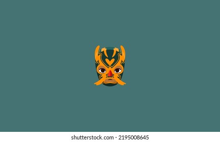 mexican wrestling mask vector illustration flat design