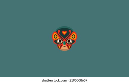 mexican wrestling mask vector illustration flat design