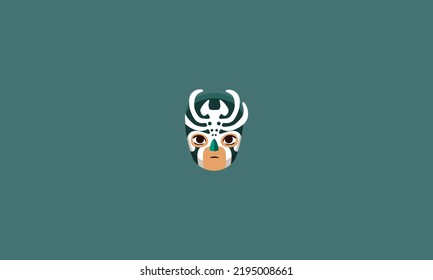 mexican wrestling mask vector illustration flat design