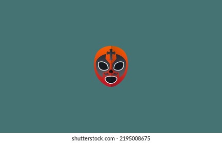 mexican wrestling mask vector illustration flat design